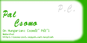 pal csomo business card